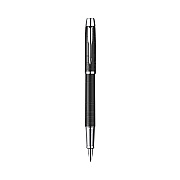 Parker IM Premium Roller Ball Pen, Stick, Fine 0.7 mm, Black Ink, Black/Chrome Barrel (PAR1931658)