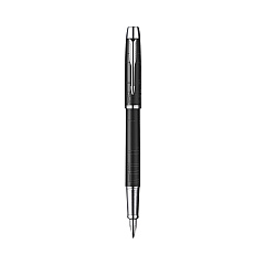 Parker IM Premium Roller Ball Pen, Stick, Fine 0.7 mm, Black Ink, Black/Chrome Barrel (PAR1931658)