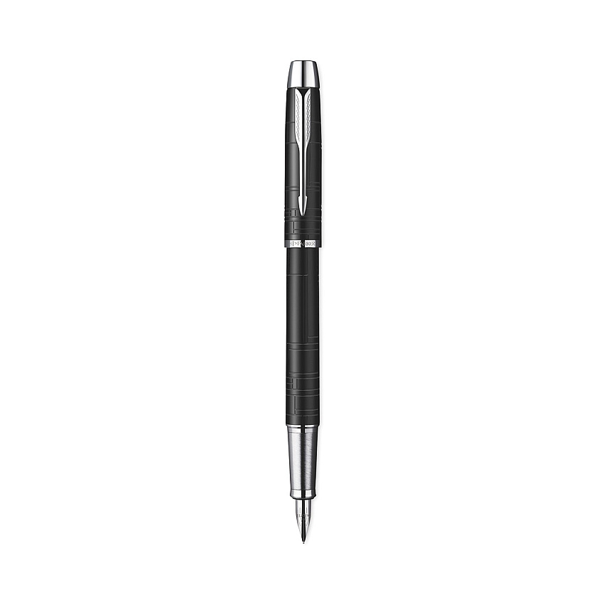 Parker IM Premium Roller Ball Pen, Stick, Fine 0.7 mm, Black Ink, Black/Chrome Barrel (PAR1931658)
