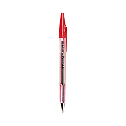 Pilot Better Ballpoint Pen, Stick, Fine 0.7 mm, Red Ink, Translucent Red Barrel, Dozen (PIL37011)
