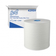Pro Hard Roll Paper Towels with Absorbency Pockets, for Scott Pro Dispenser, Blue Core Only, 1-Ply, 7.5" x 900 ft, 6 Rolls/CT (43959)