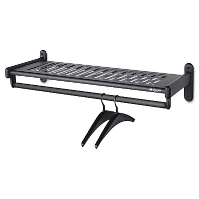 Quartet Metal Wall Shelf Rack, Powder Coated Textured Steel, 36w x 14.5d x 6h, Black (QRT20403)