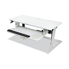 3M Precision Standing Desk, 35.4" x 23.2" x 6.2" to 20", White (MMMSD60W)