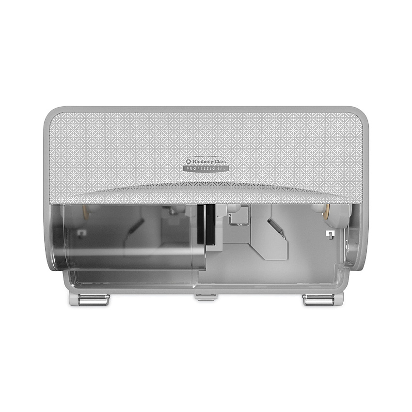 Kimberly-Clark ICON Coreless Standard Roll Toilet Paper Dispenser, 8.43 x 13 x 7.25, Silver Mosaic (KCC53698)