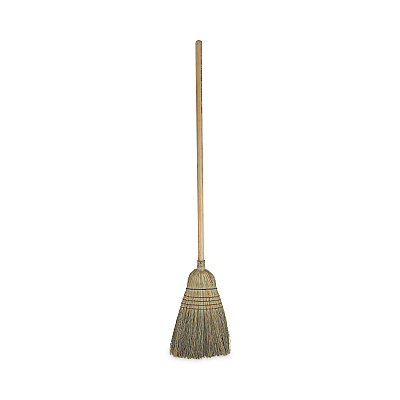 Boardwalk Warehouse Broom, Corn Fiber Bristles, 56" Overall Length, Natural, 12/Carton (BWK932CCT)
