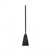 Boardwalk Flag Tipped Poly Lobby Brooms, Flag Tipped Poly Bristles, 38" Overall Length, Natural/Black, 12/Carton (951BP)