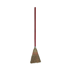 Boardwalk Corn Fiber Lobby/Toy Broom, Corn Fiber Bristles, 39" Overall Length, Red, 12/Carton (BWK951TCT)