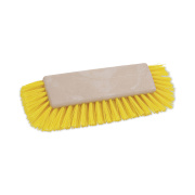 Boardwalk Dual-Surface Scrub Brush, Yellow Polypropylene Bristles, 10" Brush, Plastic Handle (3410)