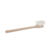 Boardwalk Utility Brush, Cream Nylon Bristles, 5.5" Brush, 14.5" Tan Plastic Handle (4420)