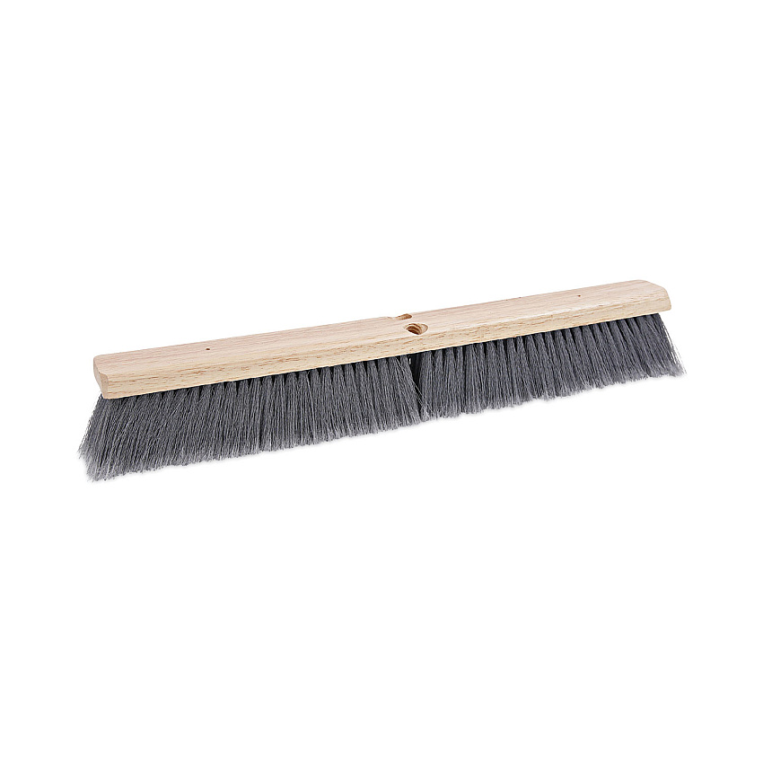 Boardwalk Floor Brush Head, 3" Gray Flagged Polypropylene Bristles, 24" Brush (BWK20424)