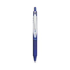 Pilot VBall RT Liquid Ink Roller Ball Pen, Retractable, Extra-Fine 0.5 mm, Blue Ink, Blue/White Barrel (PIL26107)