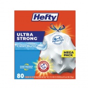 Hefty Ultra Strong Scented Tall White Kitchen Bags, 13 gal, 0.9 mil, 24.75" x 24.88", White, 80 Bags/Box, 3 Boxes/Carton (E88356CT)