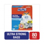 Hefty Ultra Strong Scented Tall White Kitchen Bags, 13 gal, 0.9 mil, 23.75" x 24.88", White, 80/Box (E88356)