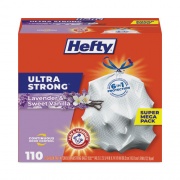 Hefty Ultra Strong Scented Tall White Kitchen Bags, 13 gal, 0.9 mil, 23.75" x 24.88", White, 110 Bags/Box, 3 Boxes/Carton (E88366CT)