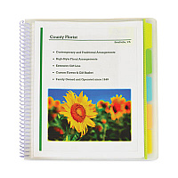 C-Line 10-Pocket Poly Portfolio with Write-On Tabs, 8.5 x 11, Clear/Clear (CLI33650)