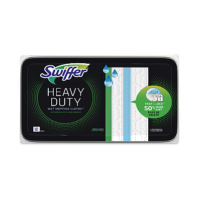 Swiffer Heavy-Duty Wet Refill Cloths, 10 x 8, Open Window Fresh, 20/Tub, 6 Tubs/Carton (PGC76472)