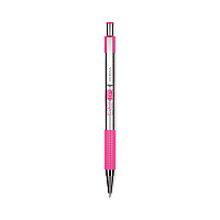 Zebra F-301 Ballpoint Pen, Retractable, Fine 0.7 mm, Black Ink, Stainless Steel/Pink Barrel (ZEB37111)