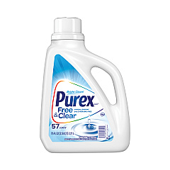 Purex Free and Clear Liquid Laundry Detergent, Unscented, 75 oz Bottle, 6/Carton (DIA2420006040CT)