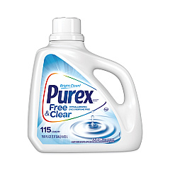 Purex Free and Clear Liquid Laundry Detergent, Unscented, 150 oz Bottle, 4/Carton (DIA05020)