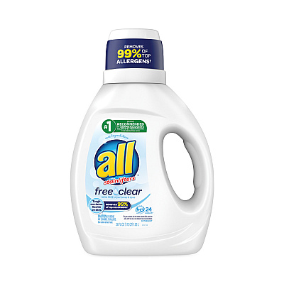 All Ultra Free Clear Liquid Detergent, Unscented, 36 oz Bottle (DIA73943EA)
