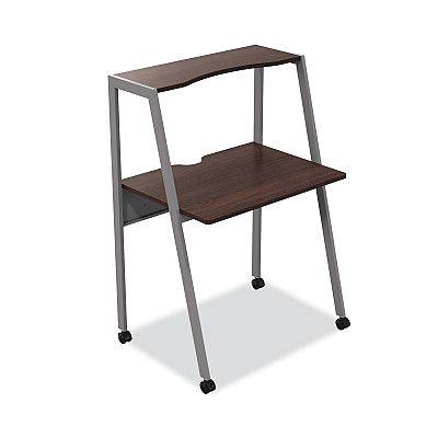 Linea Italia Kompass Flexible Home/Office Desk, 33" x 23.4" x 48", Mocha (LITSH764MOC)