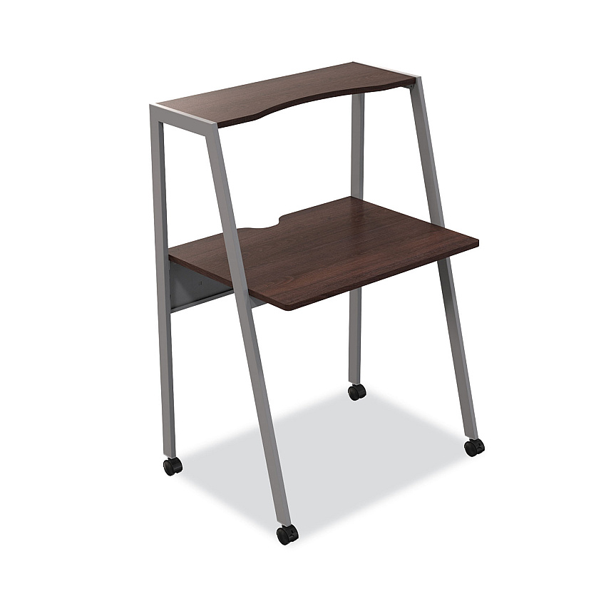 Linea Italia Kompass Flexible Home/Office Desk, 33" x 23.4" x 48", Mocha (LITSH764MOC)
