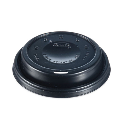 Solo Cappuccino Dome Sipper Lids, Fits 12 oz to 24 oz Cups, Black, 100/Pack, 10 Packs/Carton (16ELBLK)
