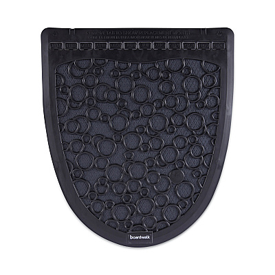 Boardwalk Urinal Mat 2.0, Rubber, 17.5 x 20, Black/Black, 6/Carton (BWKUMBB)