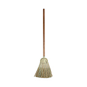 Boardwalk Corn/Fiber Brooms, Corn/Synthetic Fiber Bristles, 60" Overall Length, Gray/Natural, 6/Carton (BWKBR10002)