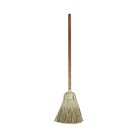 Boardwalk Corn/Fiber Brooms, Corn/Synthetic Fiber Bristles, 60" Overall Length, Gray/Natural, 6/Carton (BWKBR10002)