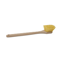 Boardwalk Utility Brush, Cream Polypropylene Bristles, 5.5 Brush, 14.5" Tan Plastic Handle (BWK4320)