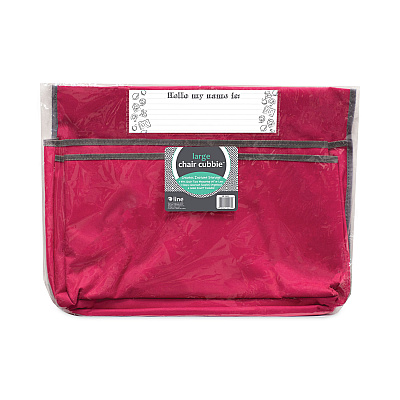 C-Line Chair Cubbies for Most Classroom Chair Styles, Large, 18 x 13.25, Fabric/Vinyl, Sunset Red (CLI10417)