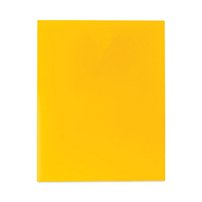 C-Line Two-Pocket Heavyweight Poly Portfolio Folder, 11 x 8.5, Yellow, 25/Box (CLI33956BX)