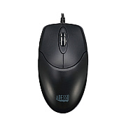 Adesso Three-Button Desktop Optical Scroll USB Mouse, USB 2.0, Left/Right Hand Use, Black (HC3003US)