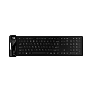 Adesso Slimtouch 232 Antimicrobial Waterproof Flex Keyboard, 120 Keys, Black (AKB232UB)