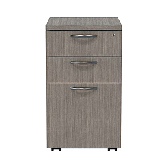 Alera Valencia Series Mobile Pedestal File, Left/Right, 3-Drawer: Box/Box/File, Legal/Letter, Gray, 15.88 x 20.5 x 28.39 (ALEVA572816GY)
