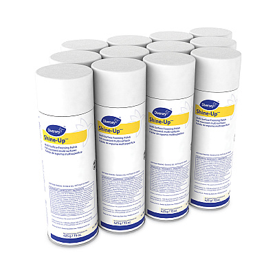 Diversey Shine-UpTM/MC Multi-Surface Foaming Polish, Lemon Scent, 15 oz Aerosol Spray, 12/Carton (DVO904390)