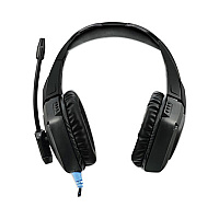 Adesso Xtream G1 Binaural Over The Head Headset, Black/Blue