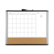 U Brands 3N1 Magnetic Mod Dry Erase Board, 20 x 16, White Surface, Gray/Black Frame (388U0001)