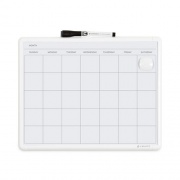 U Brands Magnetic Dry Erase Monthly Calendar, 14 x 11.66, White Surface and Frame (260U0004)