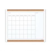 U Brands PINIT Magnetic Dry Erase Calendar with Plastic Frame, 20 x 16, White Surface and Frame (437U0001)