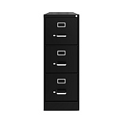 Alera Three-Drawer Economy Vertical File, Letter-Size File Drawers, 15" x 22" x 40.19", Black (ALEHVF1541BL)