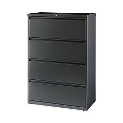 Hirsh Industries Lateral File Cabinet, 4 Letter/Legal/A4-Size File Drawers, Charcoal, 36 x 18.62 x 52.5 (HID16067)