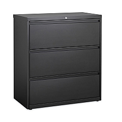 Hirsh Industries Lateral File Cabinet, 3 Letter/Legal/A4-Size File Drawers, Black, 36 x 18.62 x 40.25 (HID14986)