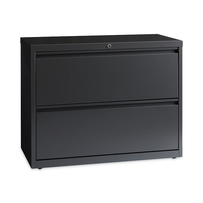 Hirsh Industries Lateral File Cabinet, 2 Letter/Legal/A4-Size File Drawers, Charcoal, 36 x 18.62 x 28 (HID16065)