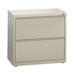 Hirsh Industries Lateral File Cabinet, 2 Letter/Legal/A4-Size File Drawers, Putty, 30 x 18.62 x 28 (HID14970)