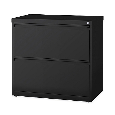Hirsh Industries Lateral File Cabinet, 2 Letter/Legal/A4-Size File Drawers, Black, 30 x 18.62 x 28 (HID14971)