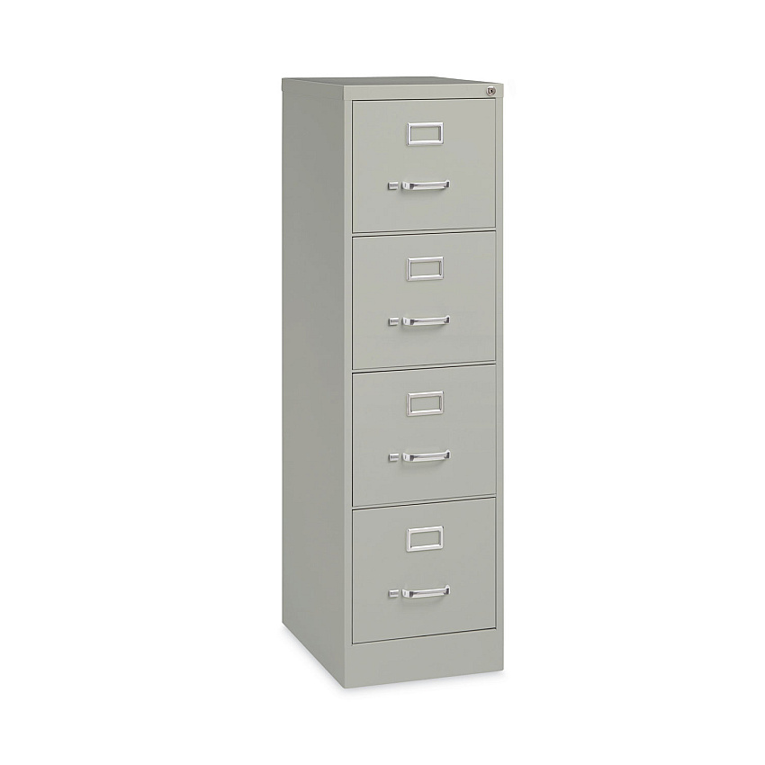 Alera Four-Drawer Economy Vertical File, Letter-Size File Drawers, 15" x 22" x 52", Light Gray (ALEHVF152252LG)