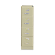 Alera Four-Drawer Economy Vertical File, Letter-Size File Drawers, 15" x 26.5" x 52", Putty (ALEHVF152652PY)