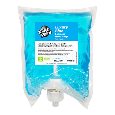  Luxury Blue Foaming Hand Soap, 34 Fl Oz, 4 Pouches/case, Case Of 4 (441250TP)